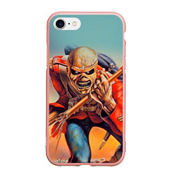 Чехол iPhone 7/8 матовый Iron Maiden: Crash arrow, цвет: 3D-светло-розовый