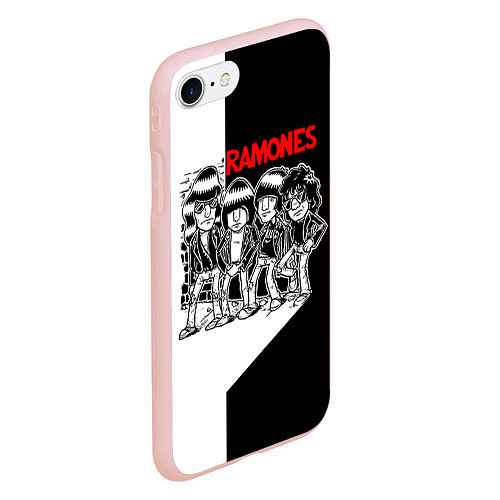 Чехол iPhone 7/8 матовый Ramones Boys / 3D-Светло-розовый – фото 2