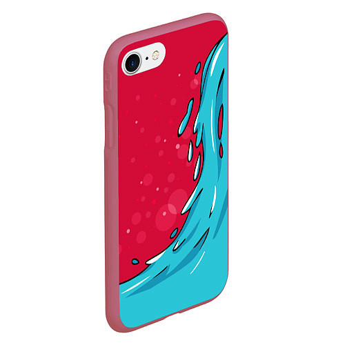 Чехол iPhone 7/8 матовый Water Elemental / 3D-Малиновый – фото 2