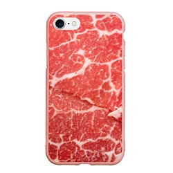 Чехол iPhone 7/8 матовый Кусок мяса, цвет: 3D-светло-розовый