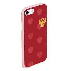 Чехол iPhone 7/8 матовый Сборная России по футболу, цвет: 3D-светло-розовый — фото 2