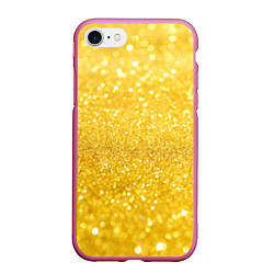 Чехол iPhone 7/8 матовый Золото, цвет: 3D-малиновый