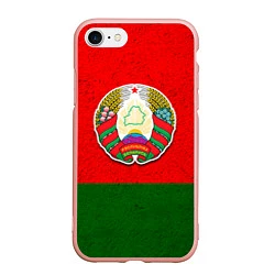 Чехол iPhone 7/8 матовый Герб Беларуси, цвет: 3D-светло-розовый