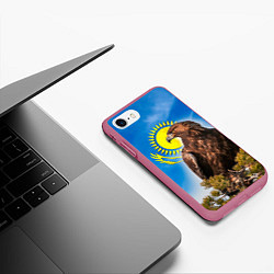Чехол iPhone 7/8 матовый Беркут, цвет: 3D-малиновый — фото 2