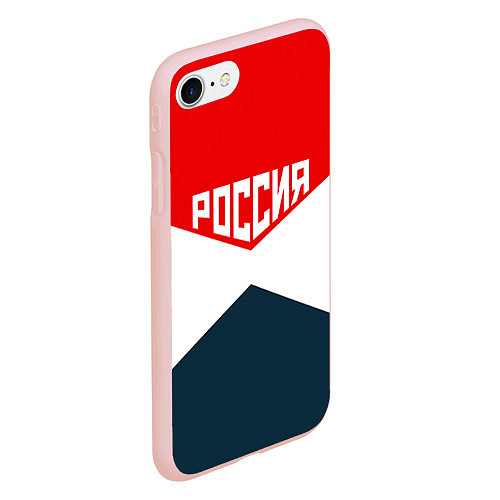 Чехол iPhone 7/8 матовый Форма России / 3D-Светло-розовый – фото 2