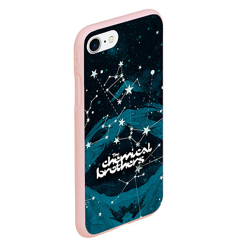 Чехол iPhone 7/8 матовый Chemical Brothers: Space / 3D-Светло-розовый – фото 2
