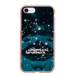 Чехол iPhone 7/8 матовый Chemical Brothers: Space, цвет: 3D-светло-розовый