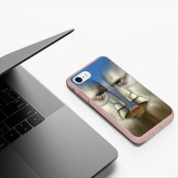 Чехол iPhone 7/8 матовый Pink Floyd The division bell, цвет: 3D-светло-розовый — фото 2