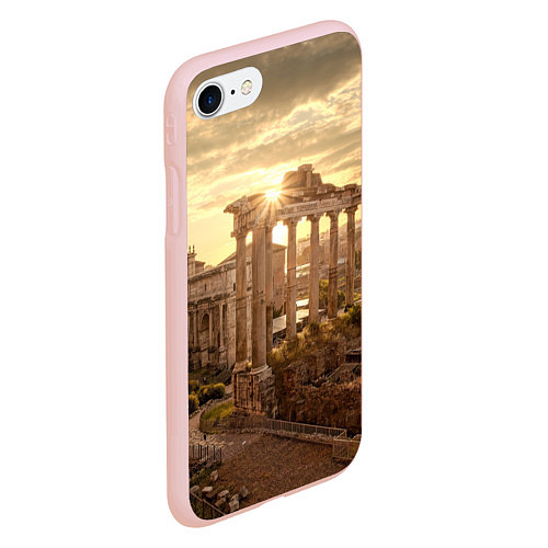 Чехол iPhone 7/8 матовый Римское солнце / 3D-Светло-розовый – фото 2