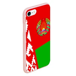 Чехол iPhone 7/8 матовый Патриот Беларуси, цвет: 3D-светло-розовый — фото 2