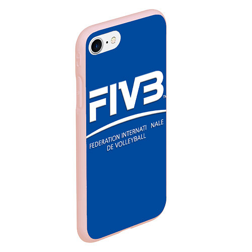 Чехол iPhone 7/8 матовый Волейбол FIVB / 3D-Светло-розовый – фото 2