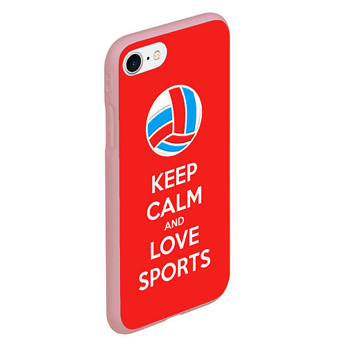 Чехол iPhone 7/8 матовый Keep Calm & Love Volleyball / 3D-Баблгам – фото 2