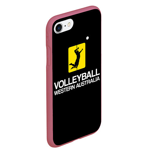 Чехол iPhone 7/8 матовый Волейбол 67 / 3D-Малиновый – фото 2