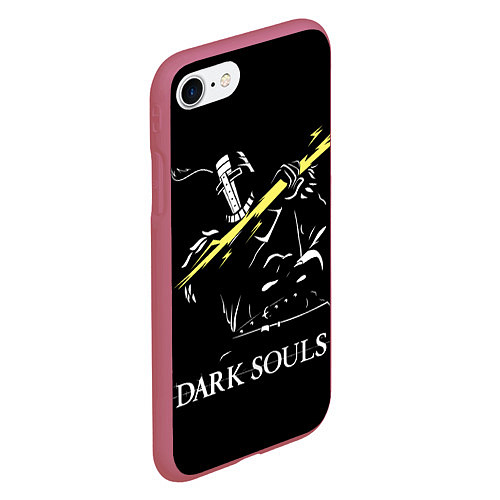 Чехол iPhone 7/8 матовый Dark Souls / 3D-Малиновый – фото 2