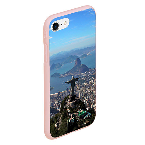 Чехол iPhone 7/8 матовый Рио-де-Жанейро / 3D-Светло-розовый – фото 2