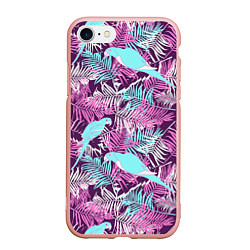 Чехол iPhone 7/8 матовый Summer paradise, цвет: 3D-светло-розовый