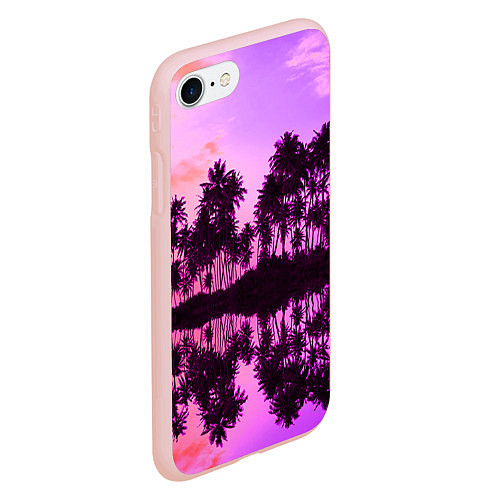 Чехол iPhone 7/8 матовый Hawaii dream / 3D-Светло-розовый – фото 2