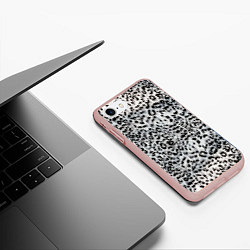 Чехол iPhone 7/8 матовый White Jaguar, цвет: 3D-светло-розовый — фото 2