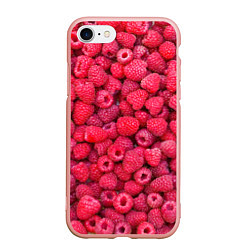 Чехол iPhone 7/8 матовый Малинки, цвет: 3D-светло-розовый