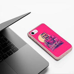 Чехол iPhone 7/8 матовый If juking hate these people, цвет: 3D-светло-розовый — фото 2