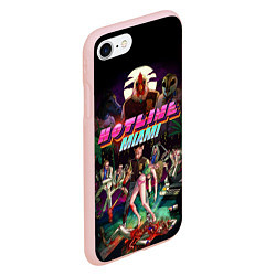 Чехол iPhone 7/8 матовый Hotline Miami, цвет: 3D-светло-розовый — фото 2