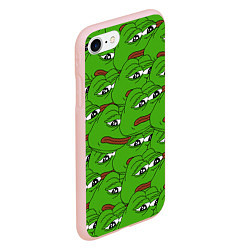 Чехол iPhone 7/8 матовый Sad frogs, цвет: 3D-светло-розовый — фото 2