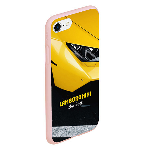 Чехол iPhone 7/8 матовый Lamborghini the best / 3D-Светло-розовый – фото 2