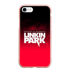 Чехол iPhone 7/8 матовый Linkin Park: Minutes to midnight, цвет: 3D-светло-розовый