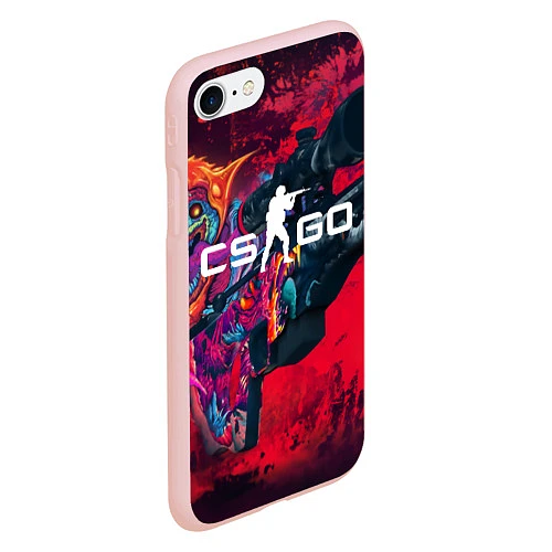Чехол iPhone 7/8 матовый CS:GO Beast AWP / 3D-Светло-розовый – фото 2
