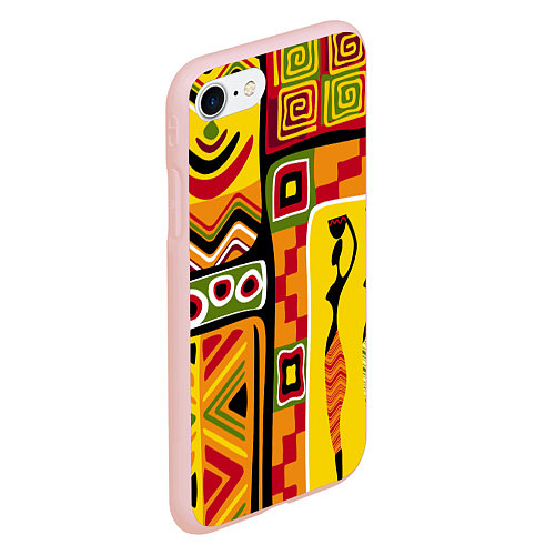 Чехол iPhone 7/8 матовый Африка / 3D-Светло-розовый – фото 2