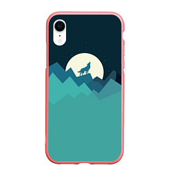 Чехол iPhone XR матовый Воющий волк, цвет: 3D-баблгам
