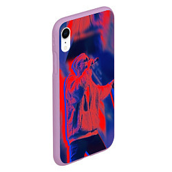 Чехол iPhone XR матовый T-Fest: Neon Style цвета 3D-сиреневый — фото 2