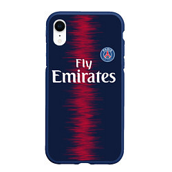 Чехол iPhone XR матовый FC PSG: Neymar 18-19, цвет: 3D-тёмно-синий