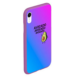 Чехол iPhone XR матовый Авокадо, цвет: 3D-фиолетовый — фото 2