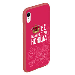 Чехол iPhone XR матовый Её величество Ксюша, цвет: 3D-красный — фото 2