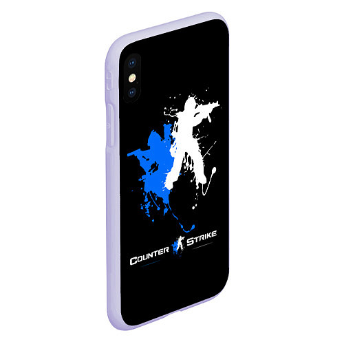 Чехол iPhone XS Max матовый Counter-Strike Spray / 3D-Светло-сиреневый – фото 2