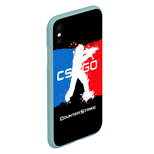 Чехол iPhone XS Max матовый CS:GO Colors / 3D-Мятный – фото 2