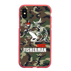 Чехол iPhone XS Max матовый Best fisherman