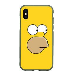 Чехол iPhone XS Max матовый Лицо Гомера