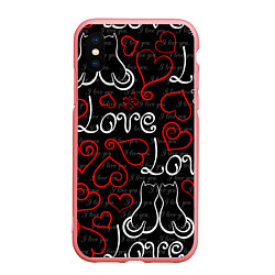Чехол iPhone XS Max матовый Meow Love, цвет: 3D-баблгам