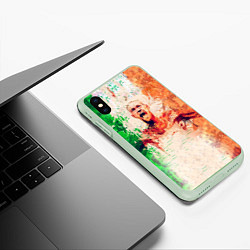 Чехол iPhone XS Max матовый Conor McGregor: Ireland, цвет: 3D-салатовый — фото 2