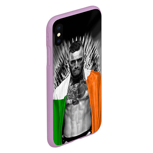 Чехол iPhone XS Max матовый McGregor: Boxing of Thrones / 3D-Сиреневый – фото 2