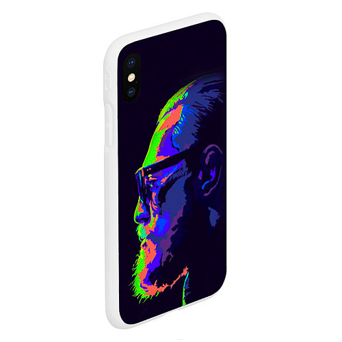 Чехол iPhone XS Max матовый McGregor Neon / 3D-Белый – фото 2