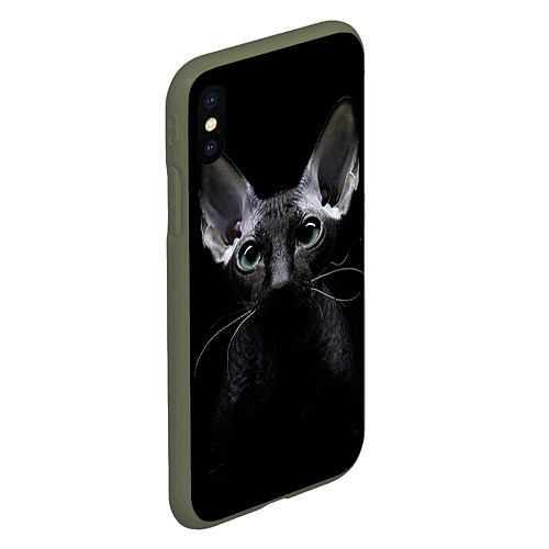 Чехол iPhone XS Max матовый Сфинкс 2 / 3D-Темно-зеленый – фото 2