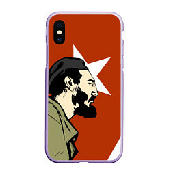 Чехол iPhone XS Max матовый Куба, цвет: 3D-светло-сиреневый
