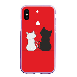 Чехол iPhone XS Max матовый Cat Love