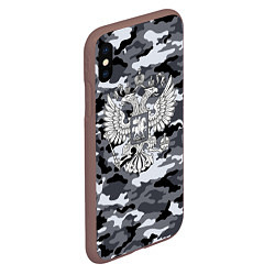Чехол iPhone XS Max матовый Городской камуфляж Россия, цвет: 3D-коричневый — фото 2