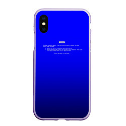 Чехол iPhone XS Max матовый BSOD, цвет: 3D-светло-сиреневый