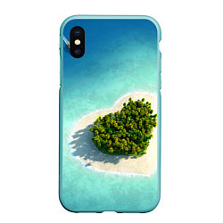 Чехол iPhone XS Max матовый Остров
