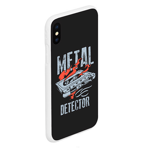 Чехол iPhone XS Max матовый Metal Detector / 3D-Белый – фото 2